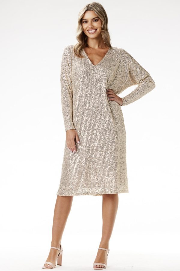 beige Evening dress model 204285 awama