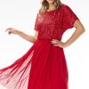 red Evening dress model 204286 awama