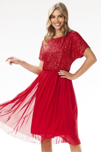 red Evening dress model 204286 awama