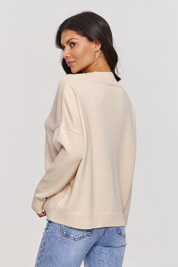 beige Jumper model 209729 Makadamia