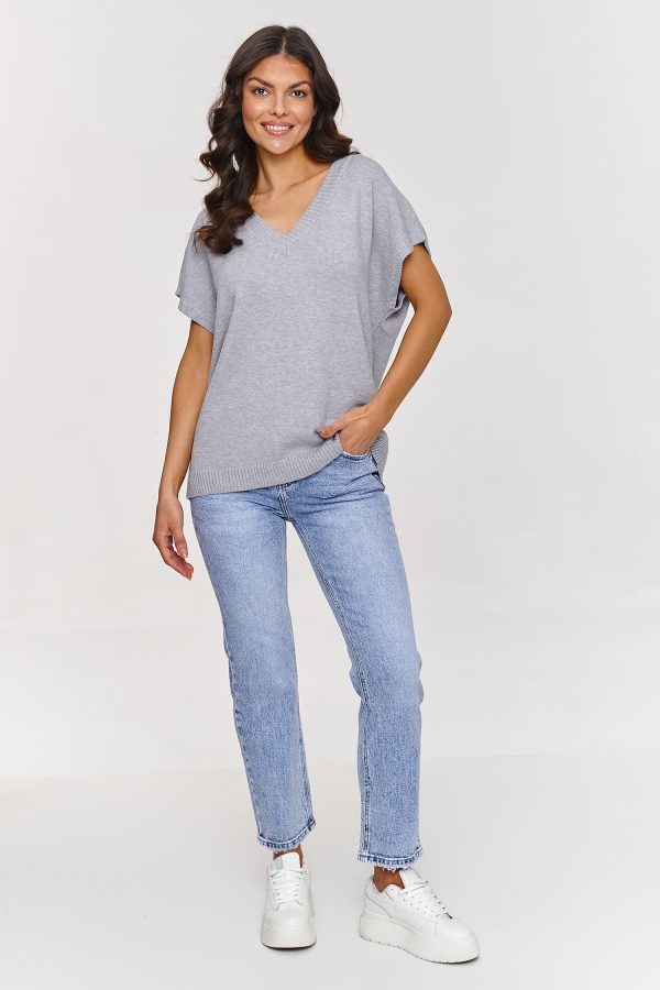 grey Gilet model 209733 Makadamia