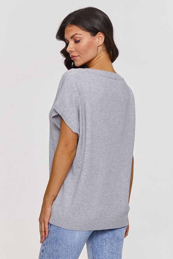 grey Gilet model 209733 Makadamia