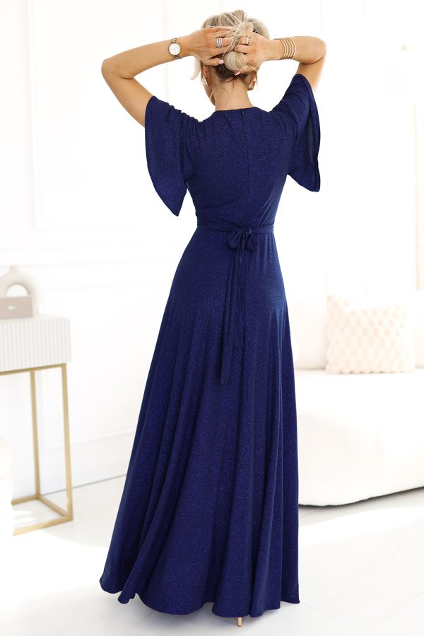 navy blue Long dress model 210092 Numoco