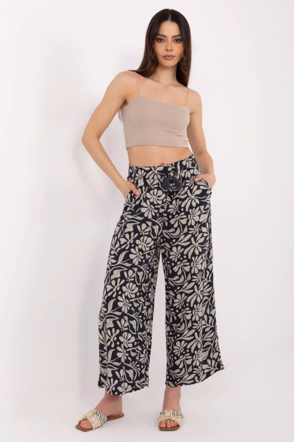 navy blue Women trousers model 212666 Sublevel