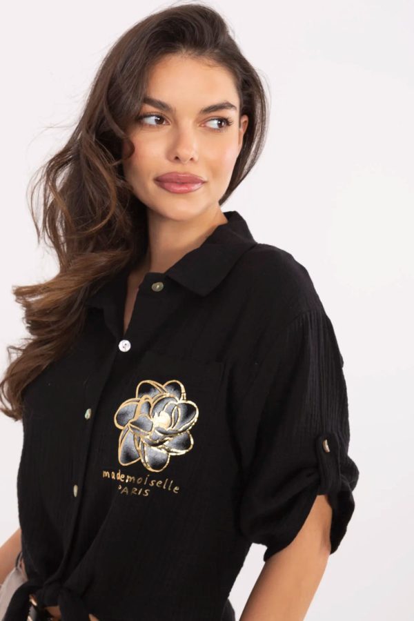 black Shirt model 213429 Italy Moda