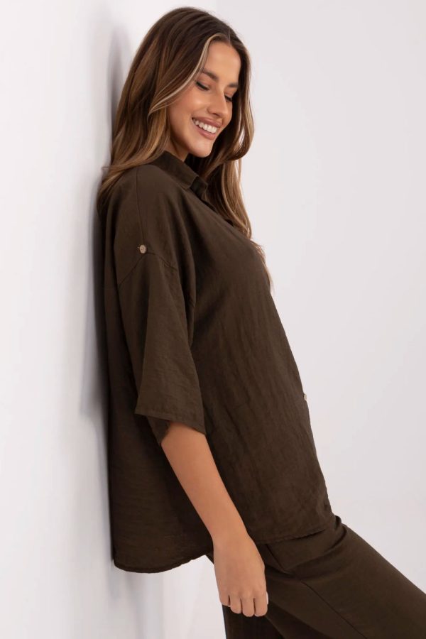 brown Shirt model 214053 Italy Moda