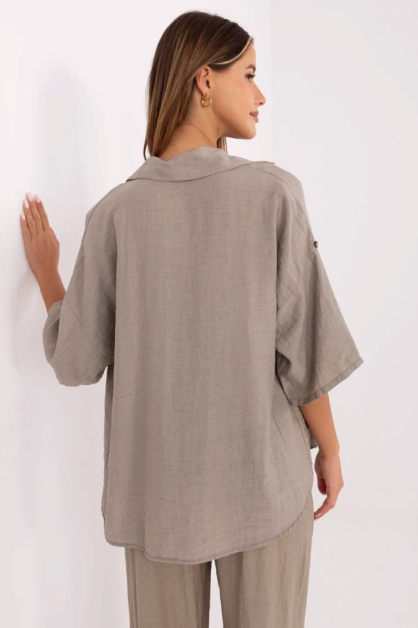 beige Shirt model 214057 Italy Moda