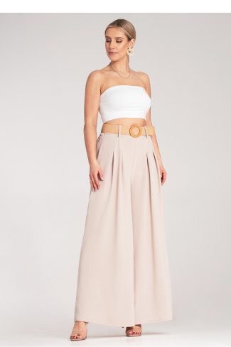 beige Women trousers model 214839 Figl