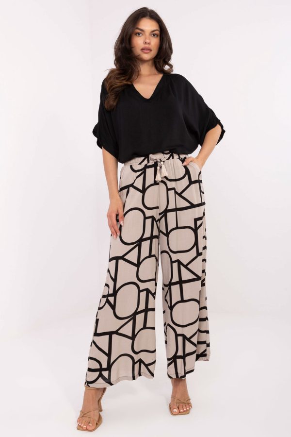 beige Women trousers model 215117 Sublevel