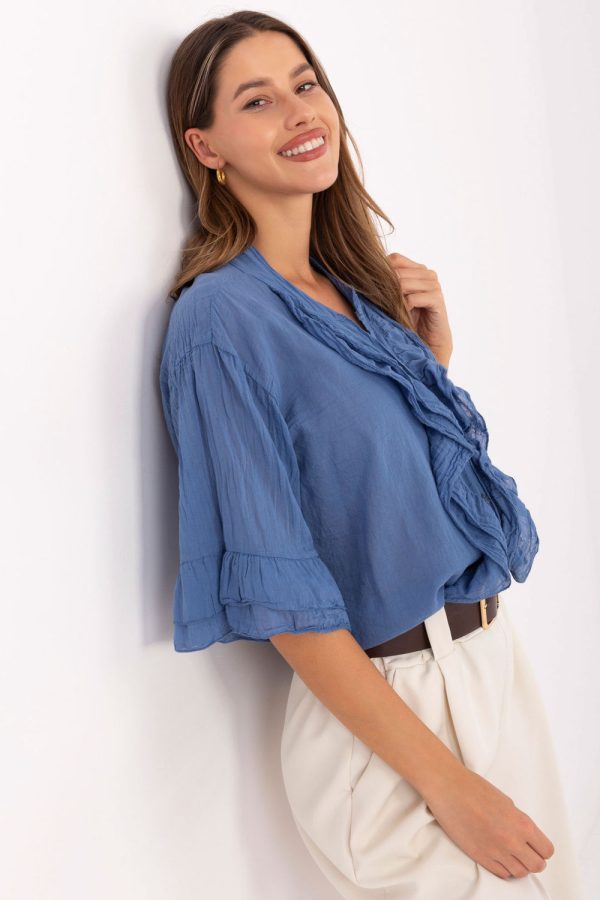 blue Shirt model 215810 Italy Moda