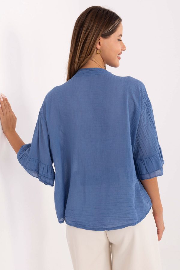 blue Shirt model 215810 Italy Moda