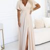 1087596 beige Long dress model 216105 Numoco