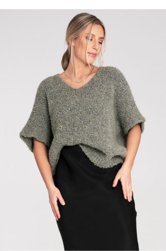 green Short sleeve sweater model 217070 Figl
