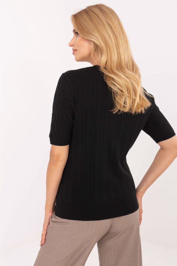 black Short sleeve sweater model 217334 Factory Price