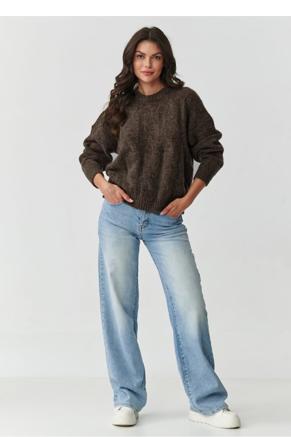 brown Jumper model 217355 Makadamia