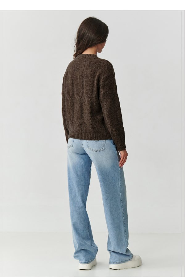brown Jumper model 217355 Makadamia