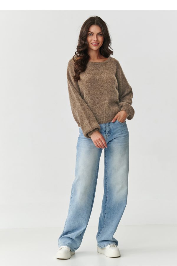 brown Jumper model 217384 Makadamia