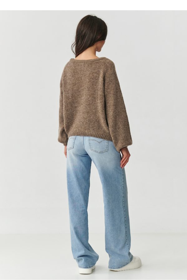 brown Jumper model 217384 Makadamia