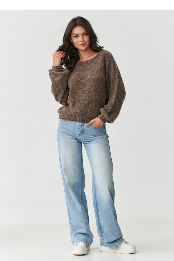brown Jumper model 217388 Makadamia