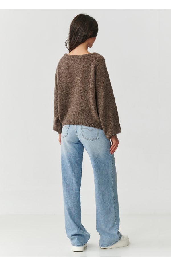 brown Jumper model 217388 Makadamia
