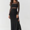 black Long dress model 218306 Makadamia