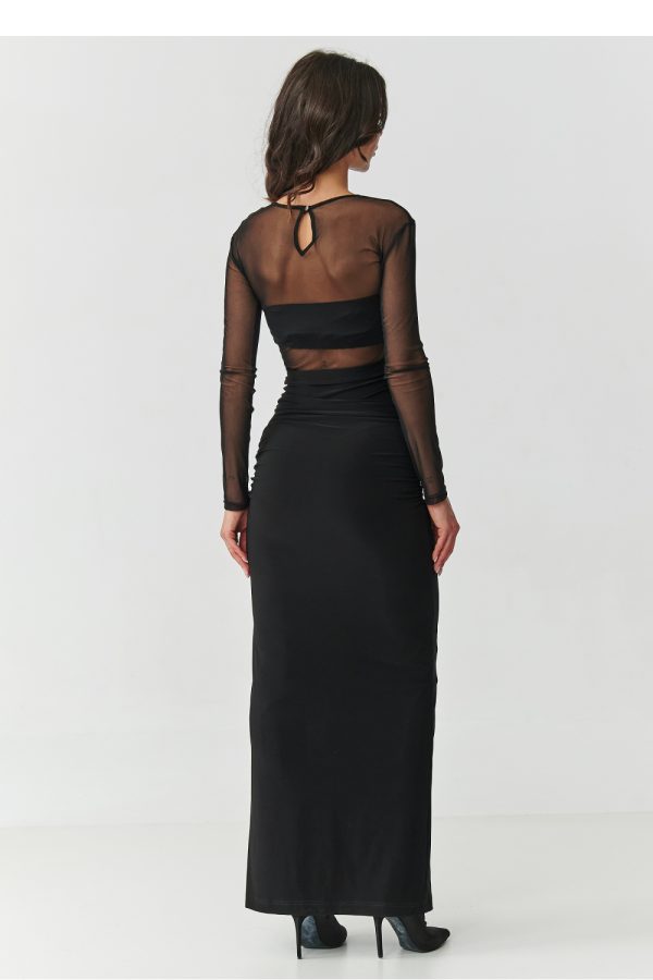 black Long dress model 218306 Makadamia