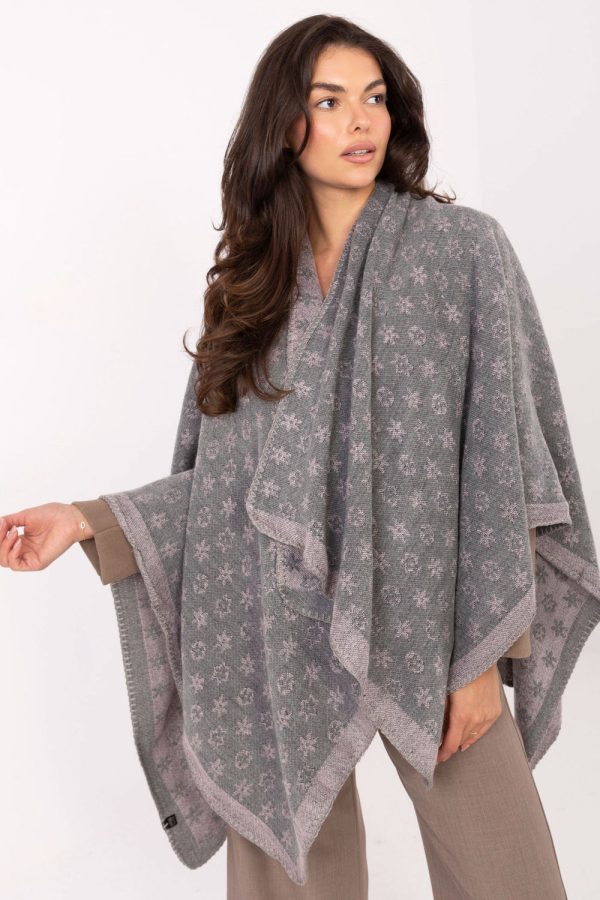 grey Poncho model 218601 Factory Price
