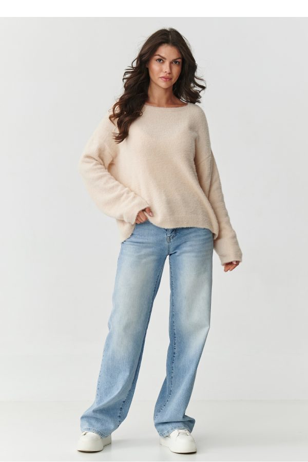 beige Jumper model 218807 Makadamia