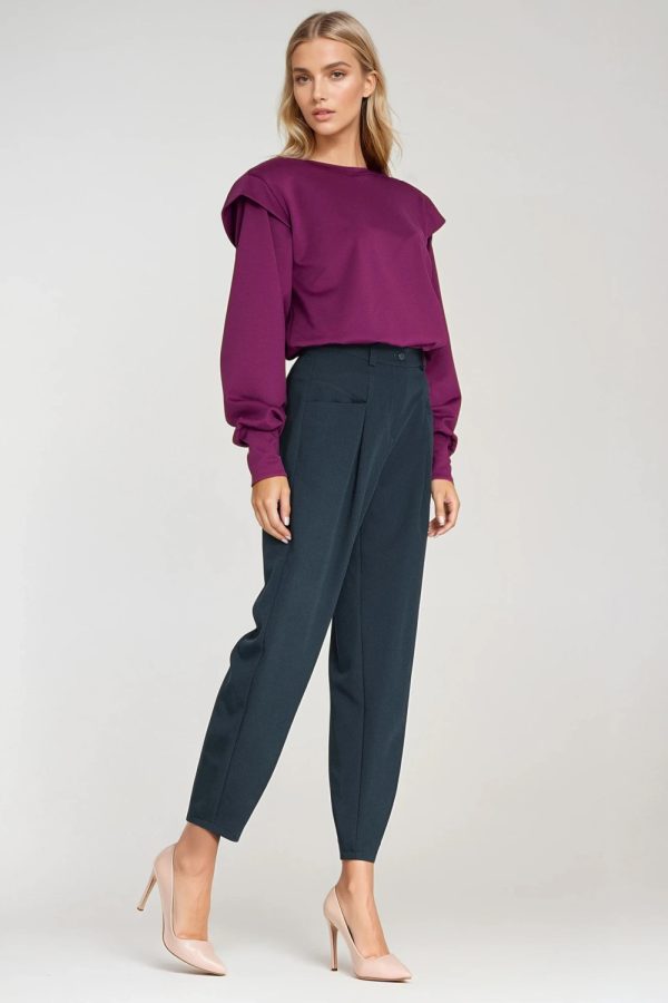 navy blue Women trousers model 218896 Nife