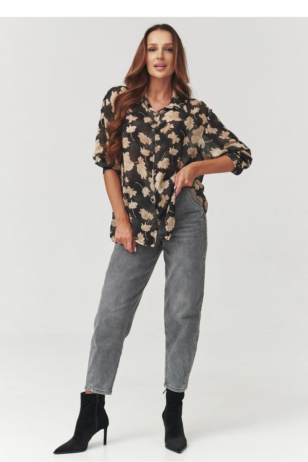beige Long sleeve shirt model 219729 Makadamia