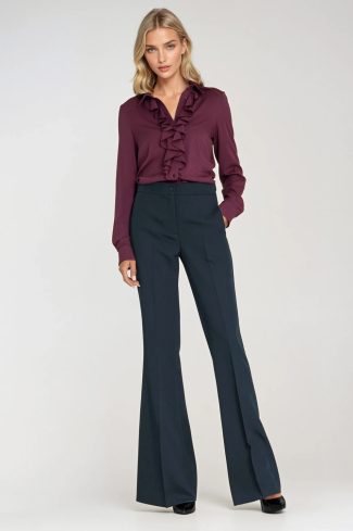 navy blue Women trousers model 219778 Nife
