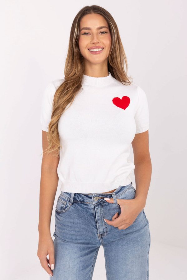 beige Short sleeve sweater model 220372 Factory Price