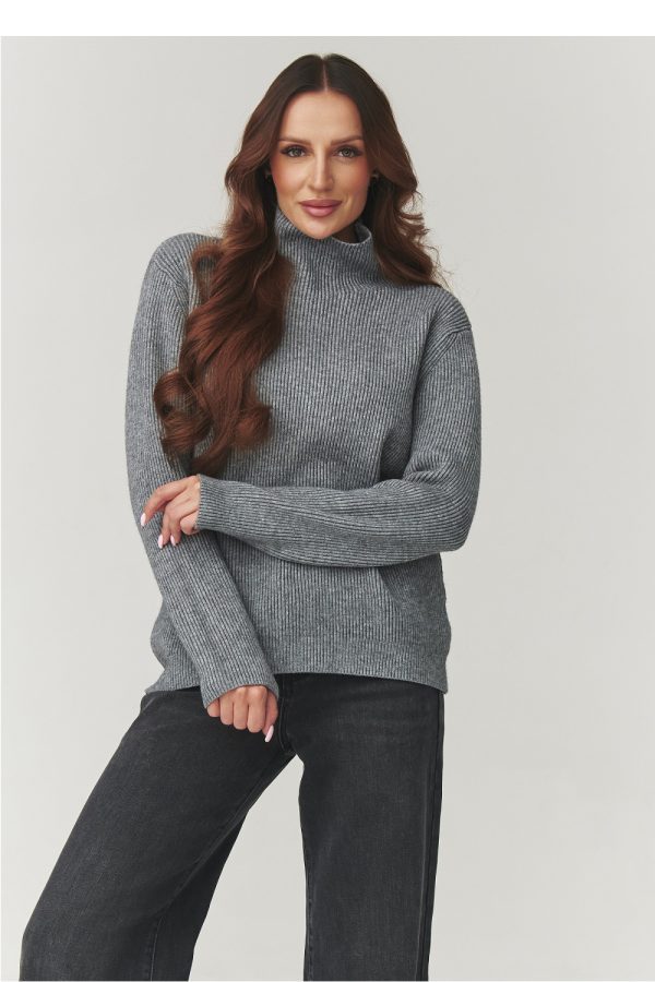 grey Turtleneck model 220772 Makadamia