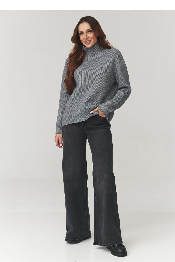 grey Turtleneck model 220772 Makadamia