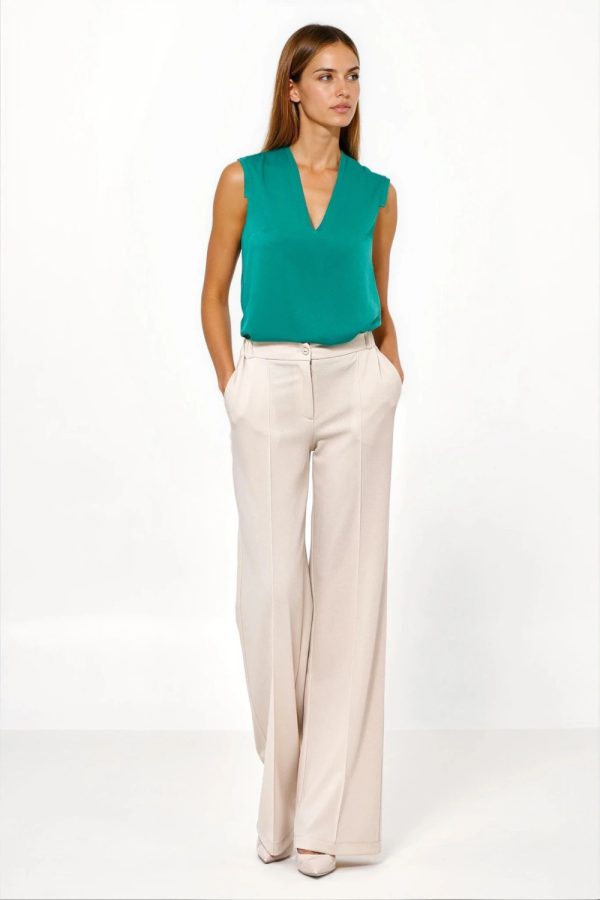 beige Women trousers model 221222 Nife
