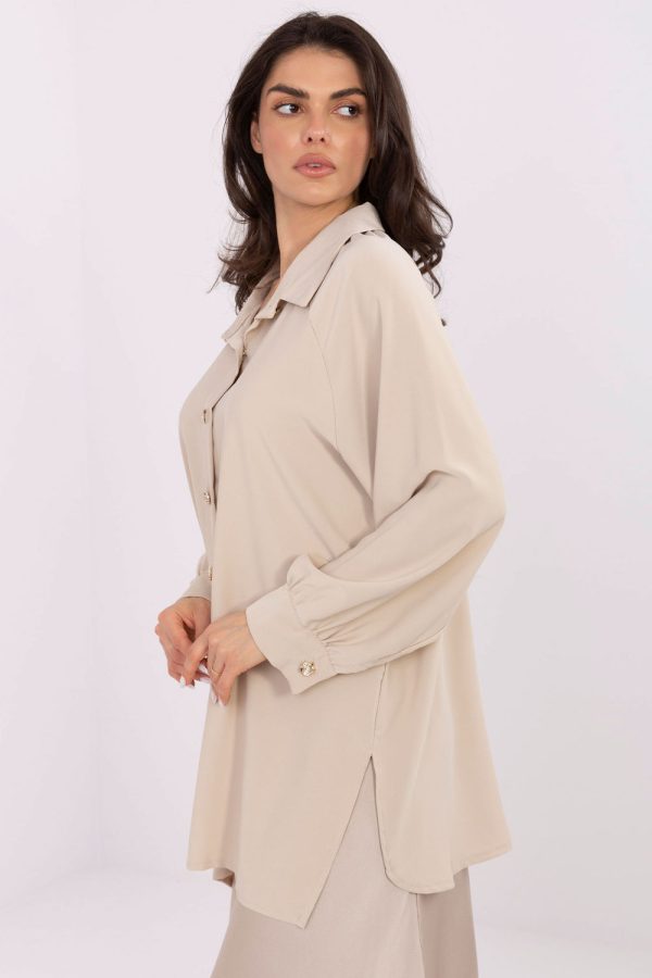beige Long sleeve shirt model 221396 Factory Price