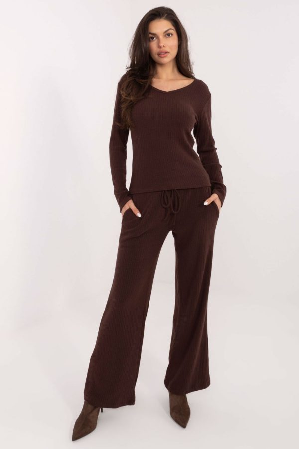 brown Women trousers model 221379 Factory Price
