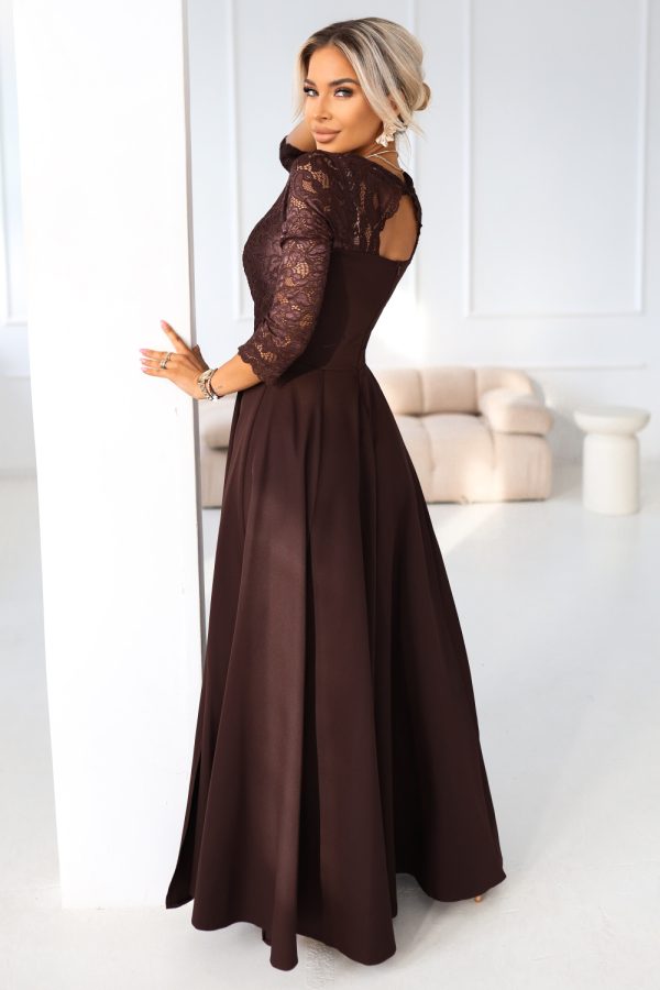 brown Long dress model 221795 Numoco