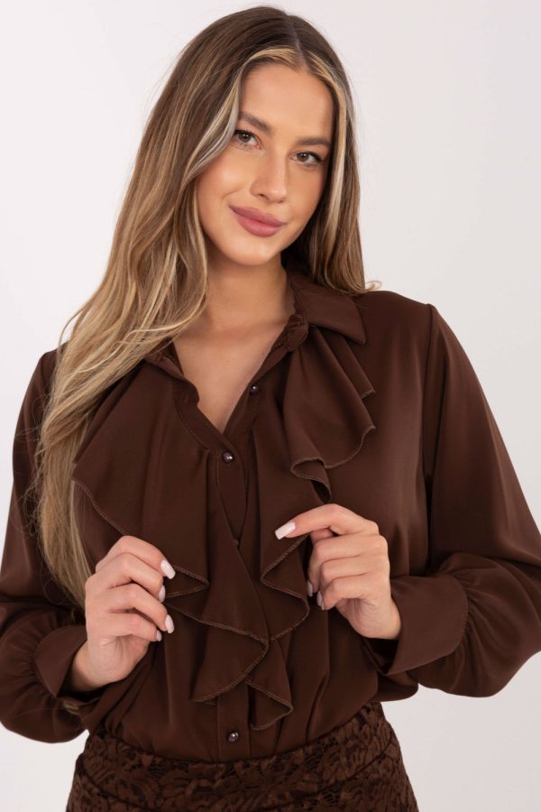 brown Long sleeve shirt model 221885 Factory Price