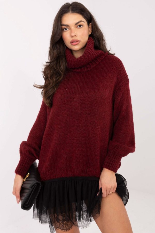 red Turtleneck model 221854 Factory Price