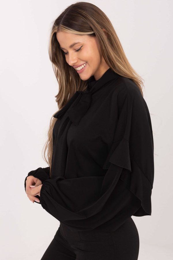 black Long sleeve shirt model 222077 Factory Price