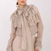 1106026 beige Long sleeve shirt model 222081 Factory Price