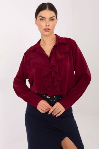 red Long sleeve shirt model 222118 Factory Price