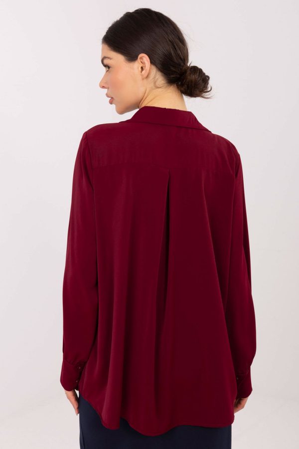 red Long sleeve shirt model 222118 Factory Price