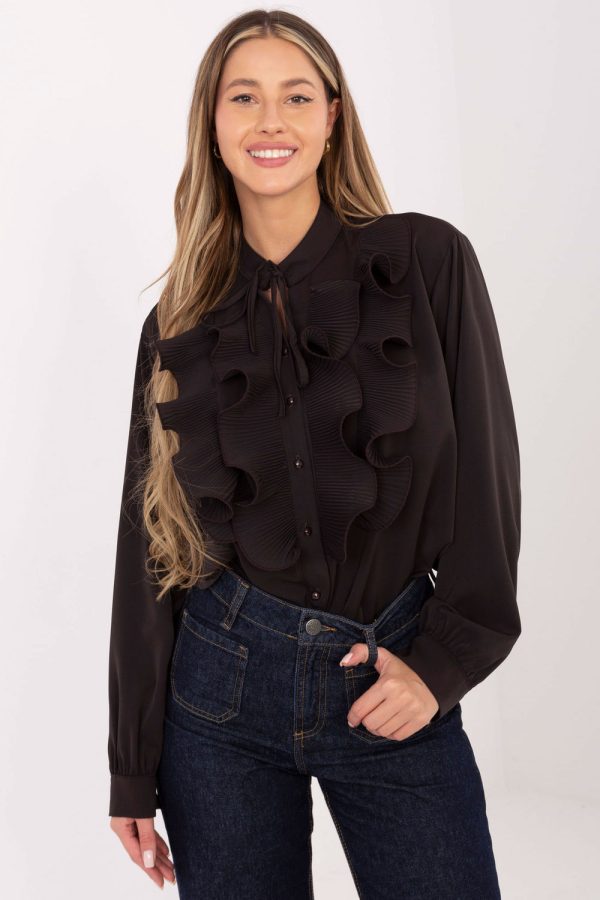 brown Long sleeve shirt model 222121 Factory Price