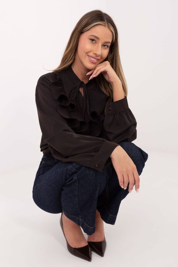 brown Long sleeve shirt model 222121 Factory Price