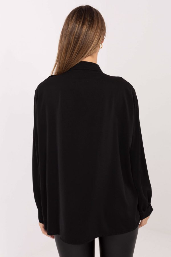 black Long sleeve shirt model 222122 Factory Price