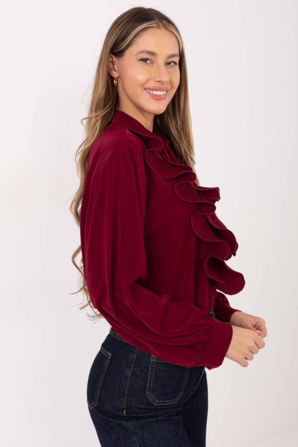 red Long sleeve shirt model 222124 Factory Price