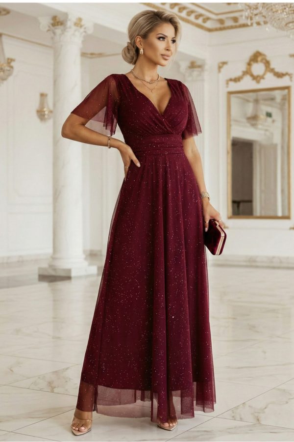 red Long dress model 222139 Numoco