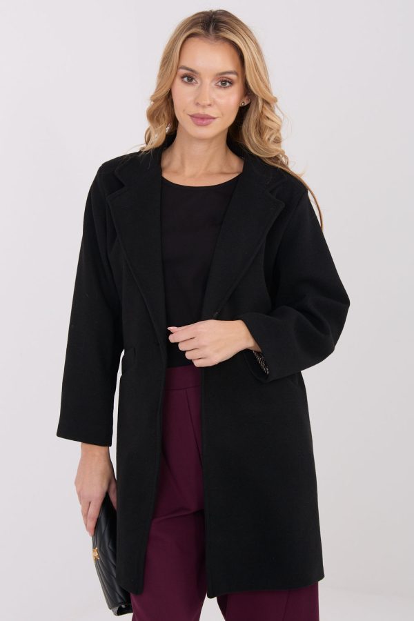 black Coat model 222159 Italy Moda